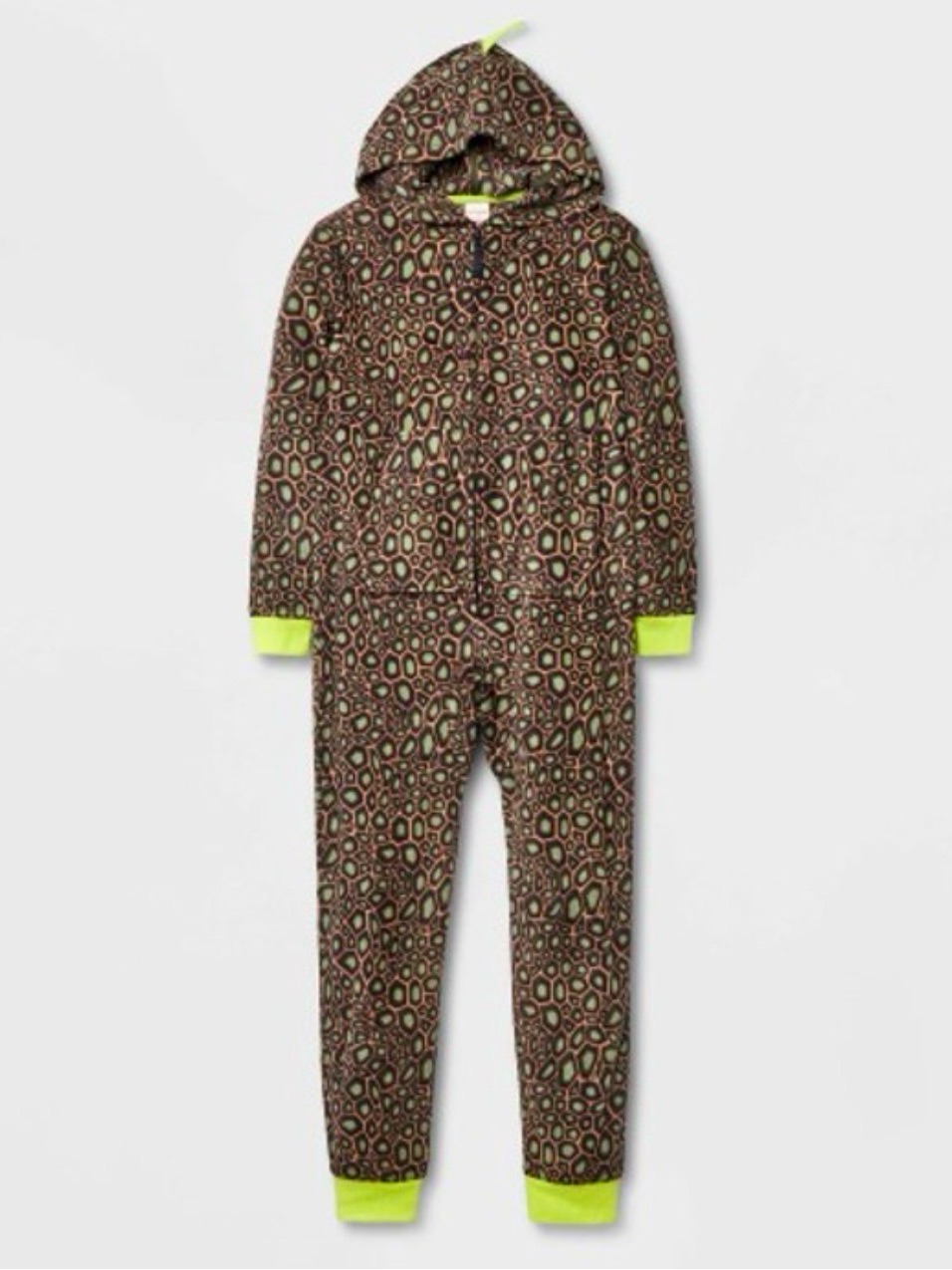 Set Of 2 Cat & Jack Kids Dino Hooded One-Piece Union Suit Pajamas Size 10/12 — image 2 of 8